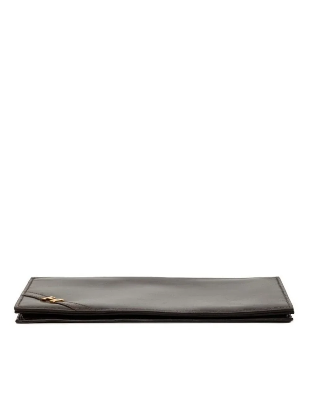Hermes Vintage Billfold Bifold Wallet Dark Brown Box Calf